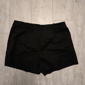 Zara Black High-Waist Tailored Shorts